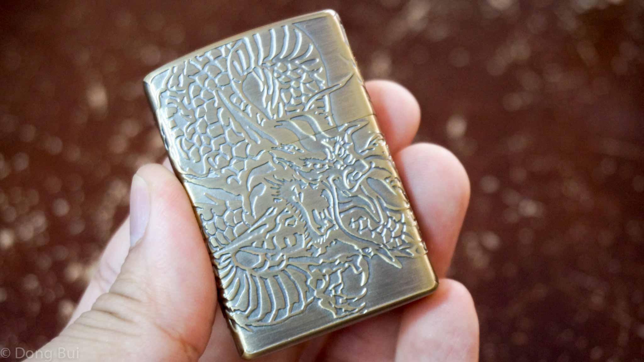 Japanese Golden Zippo 4 Sides Engraving Limited 88/1000 Bui Thuc Dong