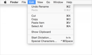 Phím tắt mac os x